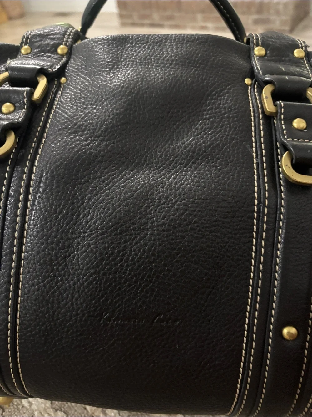 Kennedy Cole Black Leather Hobo Large Handbag